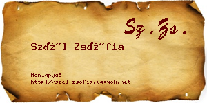Szél Zsófia névjegykártya