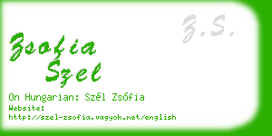 zsofia szel business card